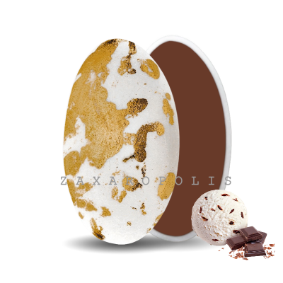 Κουφέτα Choco Splash Στρατσιατέλα Λευκό, Πιτσιλωτό Μπρονζέ Zaxaropolis 1kg