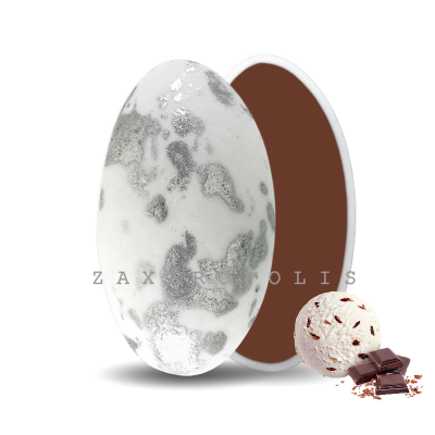 Κουφέτα Choco Splash Στρατσιατέλα Λευκό, Πιτσιλωτό Ασημί Zaxaropolis 1kg