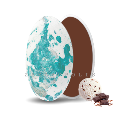 Κουφέτα Choco Splash Στρατσιατέλα Λευκό, Πιτσιλωτό Τιρκουάζ Zaxaropolis 1kg