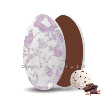 Κουφέτα Choco Splash Στρατσιατέλα Λευκό, Πιτσιλωτό Λιλά Zaxaropolis 1kg