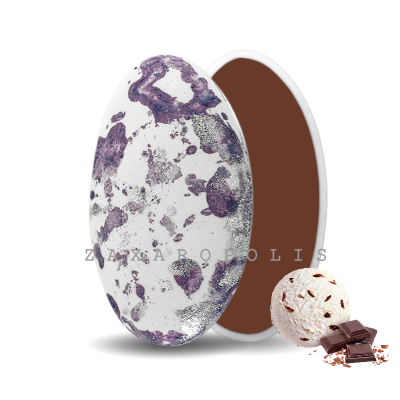 Κουφέτα Choco Splash Στρατσιατέλα Λευκό, Πιτσιλωτό Μωβ Zaxaropolis 1kg