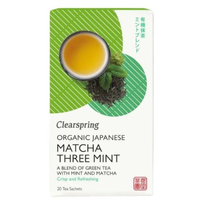 Βιολογικό Πράσινο Τσάι Matcha Μέντα Clearspring 20 Φακελάκια 36gr