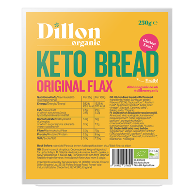 Βιολογικό Ψωμί Κeto με Λιναρόσπορους Dillon Organics 250g