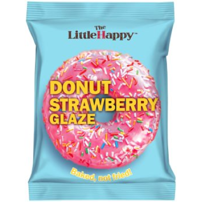 Donut με Επικάλυψη Φράουλας The Little Happy 50gr