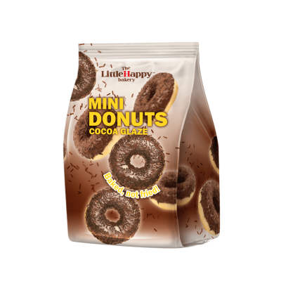 Mini Donuts με Επικάλυψη Σοκολάτας The Little Happy 200gr