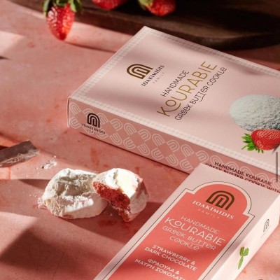 Κουραμπιέδες με Φράουλα & Μαύρη Σοκολάτα  Kourabie Ioakimidis 120gr