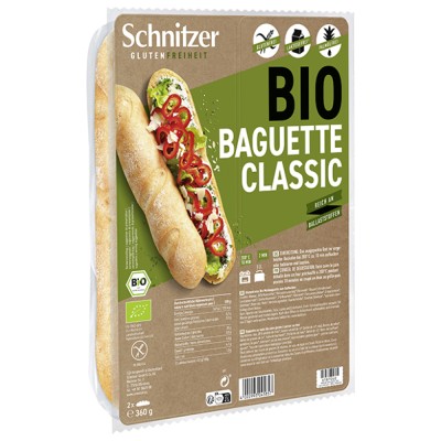 Βιολογικό Ψωμί Μπαγκέτας Καλαμποκιού Schnitzer 360gr