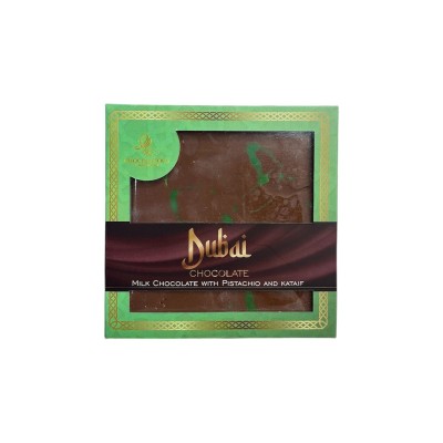 Σοκολάτα Γάλακτος με Γέμιση Πραλίνα Pistachio και Κανταΐφι (Dubai Chocolate) Chocolicious 100gr