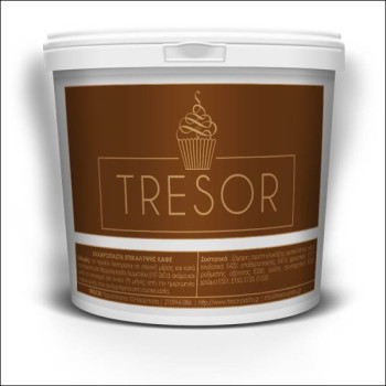 Πάστα ζάχαρης καφέ με γευση σοκολάτα 1kg. Tresor