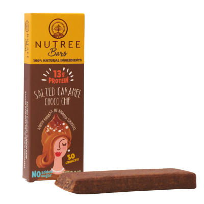Μπάρα Πρωτεΐνης Protein Crunch Salted Caramel & Choco Chips Nutree 50gr