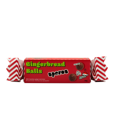 Βρεφικά Gingerbread Balls με Φουντούκι, Τζίντζερ & Γαρύφαλλο +12 μηνών Sporos (x8 balls) 112gr