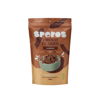 Βιολογικά Παιδικά Δημητριακά Choco Flakes με Κακάο, Βρώμη & Φιστικοβούτυρο Sporos 300gr