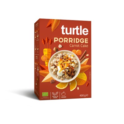 Βιολογικά Porridge Βρώμης με Γεύση Κέικ Καρότου Turtle 400gr Βιολογικά Porridge Βρώμης με Γεύση Κέικ Καρότου Turtle 400gr