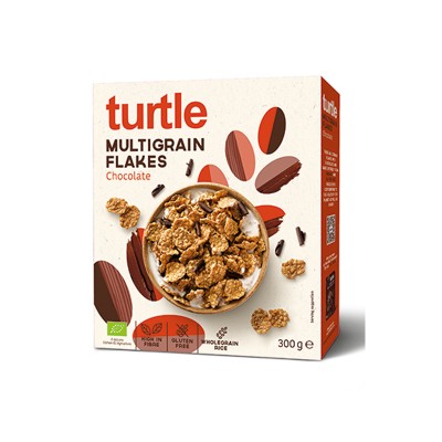 Βιολογικές Πολύσπορες Νιφάδες με Μαύρη Σοκολάτα Turtle 300gr 