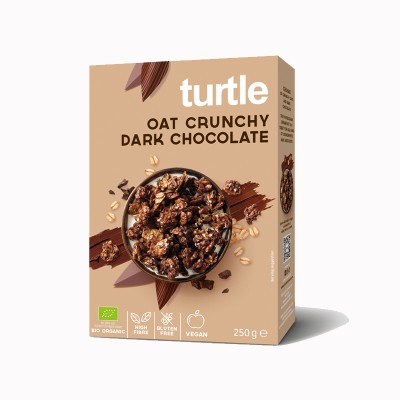 Βιολογικά Τραγανά Δημητριακά Βρώμης με Κακάο Turtle 250gr  Βιολογικά Τραγανά Δημητριακά Βρώμης με Κακάο Turtle 250gr