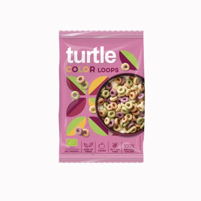 Βιολογικά Τραγανά Δημητριακά Πολύσπορων Δημητριακών με Φυσικές Χρωστικές Ύλες Turtle 40gr