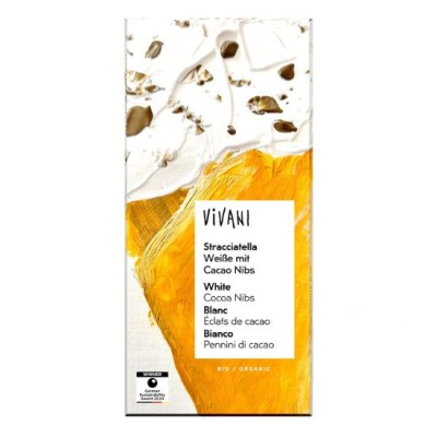 Σοκολάτα Λευκή με Γεύση Stracciatella Vivani 80gr