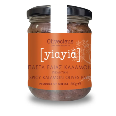 Πάστα Ελιάς yiayia Πικάντινικη Olivecious 200gr