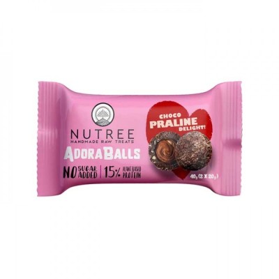 Energy Balls Adoraballs Choco Praline Delight Χωρίς Ζάχαρη Nutree 40gr