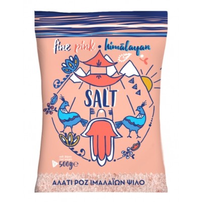 Βιολογικό Αλάτι Ροζ Ιμαλαίων Ψιλό Bdl 500gr