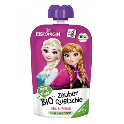 Βιολογικός Φρουτοπολτός Ανάμεικτος Elsa & Anna +12 μηνών Pure & Fun 100gr