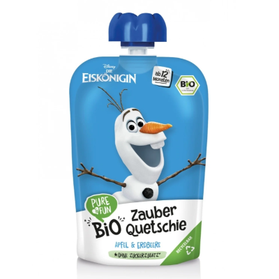 Βιολογικός Φρουτοπολτός Ανάμεικτος Frozen Olaf +12 μηνών Pure & Fun 100gr