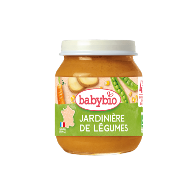 Βιολογικό Γεύμα Λαχανικών Κήπου 4+ μηνών Babybio 130gr