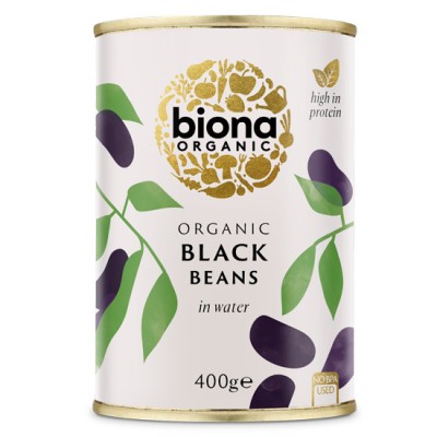 Βιολογικά Vegan Φασόλια Μαύρα Χωρίς Ζάχαρη Biona 400gr