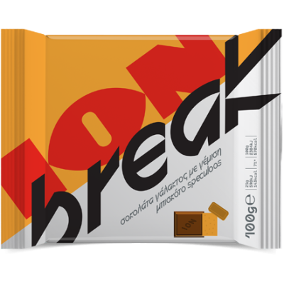 Σοκολάτα Γάλακτος με Γέμιση Μπισκότο Speculoos Break ION 100gr