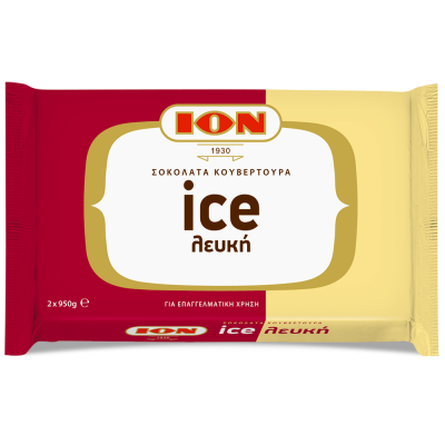Σοκολάτα Κουβερτούρα ICE Λευκή 35% Κακάο σε Πλάκα ION 1,9kg
