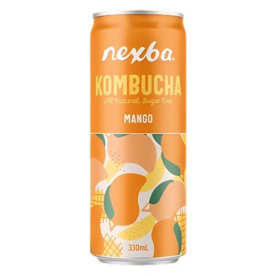 Kombucha Μάνγκο Χωρίς Ζάχαρη Nexba 330ml