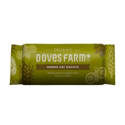 Vegan Βιολογικά Μπισκότα Βρώμης με Τζίντζερ Doves Farm 200gr