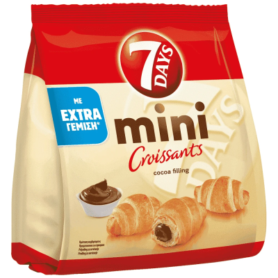 Mini Κρουασάν με Γέμιση Κρέμα Κακάο 7 Days 103gr