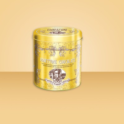 Μίνι Πανετόνε με Κομματάκια Σοκολάτας Diletta σε Μεταλλικό Κουτί Chiostro di Sarrono 100gr