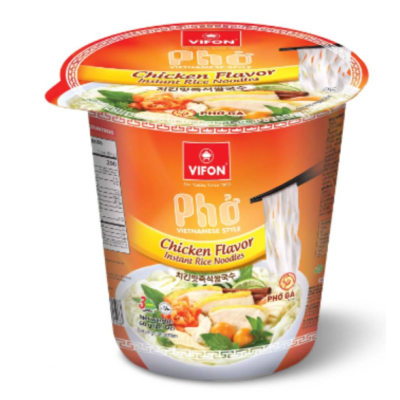 Στιγμιαία Noodles Ρυζιού με Γεύση Κοτόπουλο σε Cup Vifon 60gr