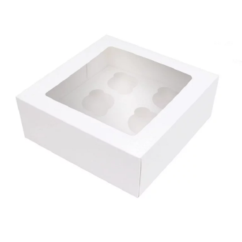 Κουτί Cupcake (4 Θέσεις) 17x17x7.5cm