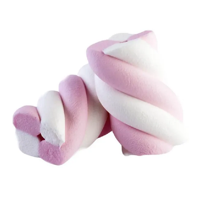 Marshmallows Twist Ροζ-Λευκό 1Kg