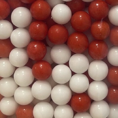 Ζαχαρωτές Πέρλες Mix Κόκκινο Λευκό 100gr 7mm