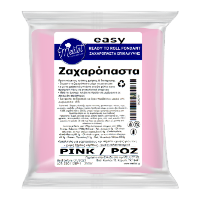 Πάστα ζάχαρης Ροζ 250gr. Melilot Easy