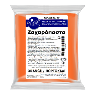 Πάστα ζάχαρης Πορτοκαλί 1kg Melilot Easy
