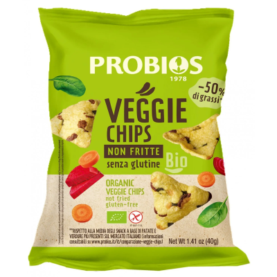 Βιολογικά Chips Λαχανικών Χωρίς Γλουτένη Probios 40gr