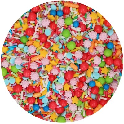 Κας Κας Sprinkle Mix Πολύχρωμο Happy Birthday 65g Funcakes