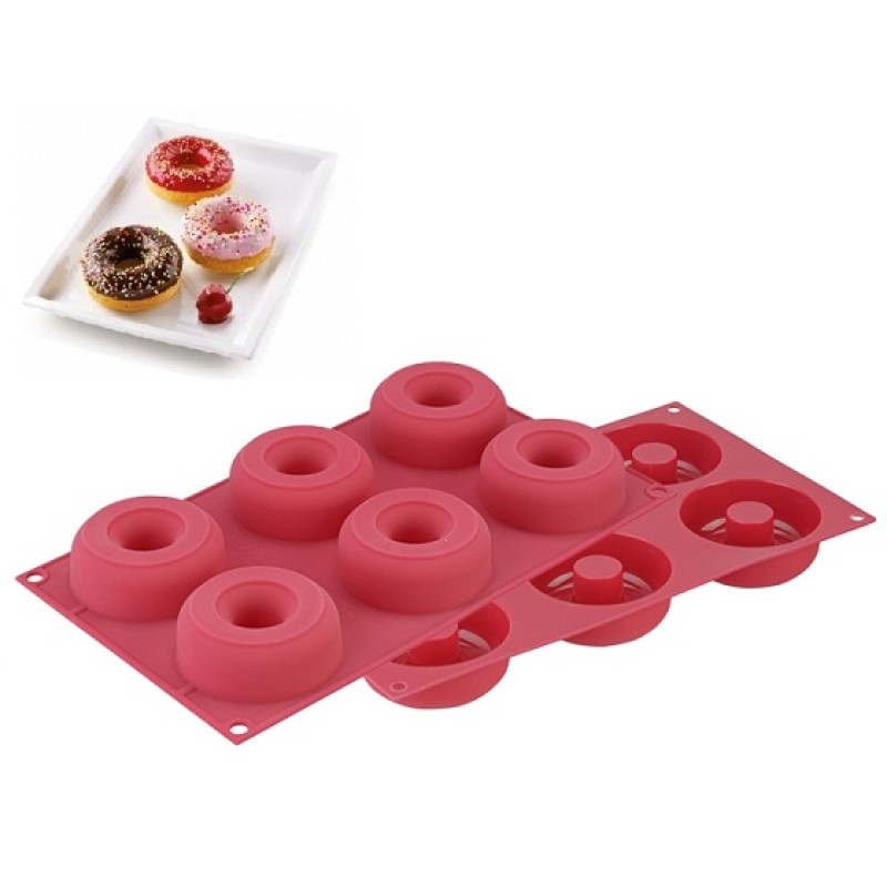 Ταψί Σιλικόνης Donuts (6 Θέσεις) 7.5x7cm Ταψί Σιλικόνης Donuts (6 Θέσεις) 7.5x7cm