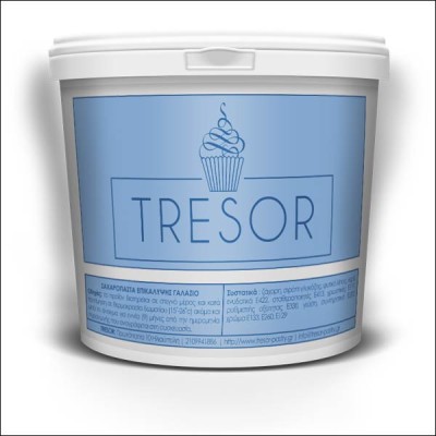 Πάστα ζάχαρης γαλάζιο 500gr. Tresor