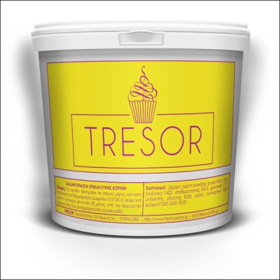 Πάστα ζάχαρης κίτρινη 500gr. Tresor
