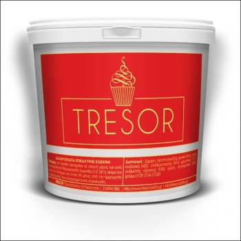 Πάστα ζάχαρης κόκκινη 250gr. Tresor