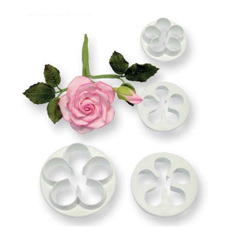 Κουπάτ σετ 4τμχ. πλαστικά για 5φυλλα λουλούδια 30, 35, 45, 50mm