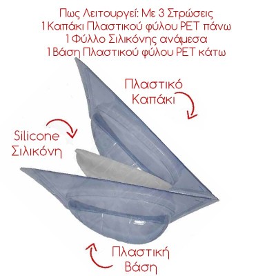 Τριπλό Καλούπι Σοκολάτας Αυγό Origami 350γρ.
