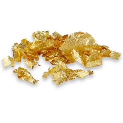 Νιφάδες βρώσιμου χρυσού σε συσκευασία 70μγ. 23κτ