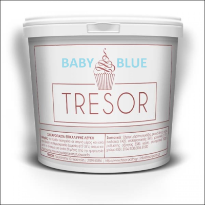 Πάστα ζάχαρης baby blue 250gr. Tresor
